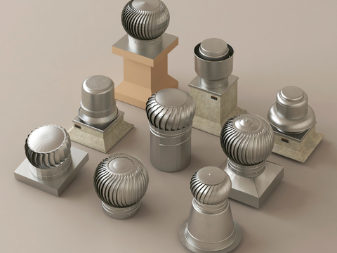  厂房风帽 无动力风帽 防雨风球3d模型 