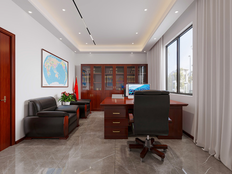  党政办公室 政府办公室3d模型 