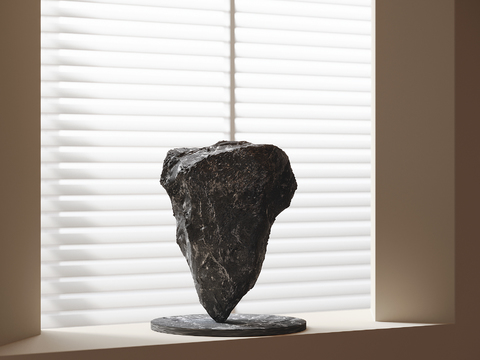  石头雕塑 假山雕塑 石雕3d模型 