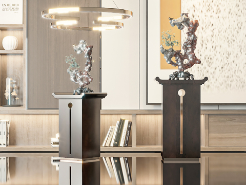  太湖石雕塑 石雕3d模型 