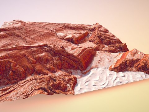  岩石景观 山脉3d模型 