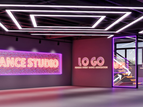  舞蹈教室 训练室3d模型 