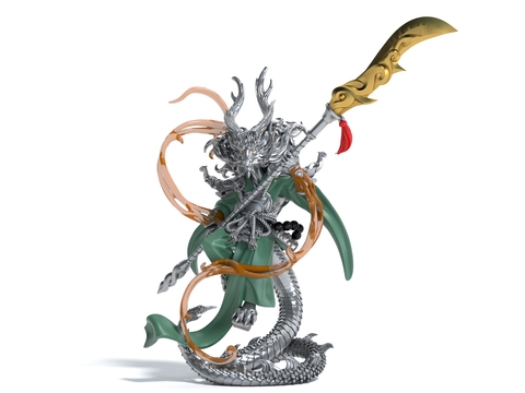  新中式雕塑 敖龙雕塑 石像雕塑3d模型 