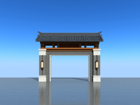  古建牌楼 牌坊3d模型 