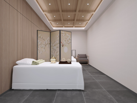  中医理疗室3d模型 