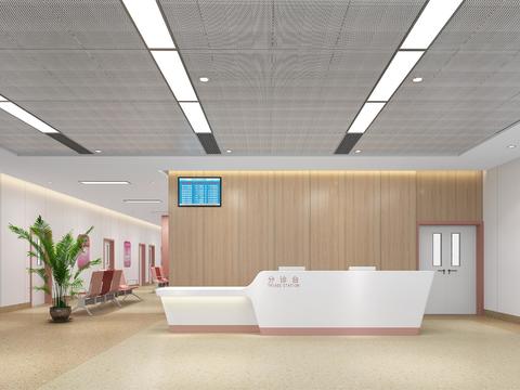  现代医院门诊3d模型 