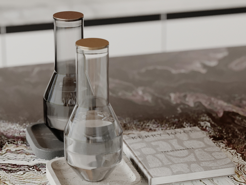  玻璃瓶 玻璃器皿3d模型 