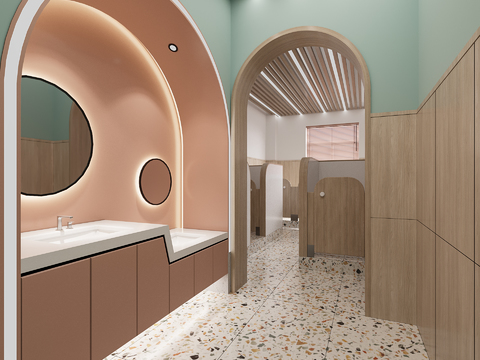  公共卫生间 公厕3d模型 