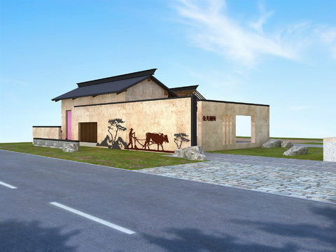  景区公厕 公共卫生间3d模型 