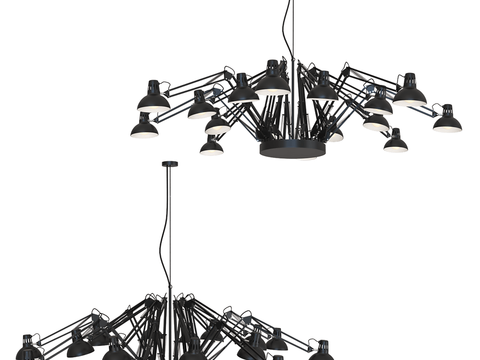 Moooi 工业风吊灯 大厅吊灯3d模型 