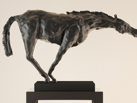  动物雕塑 奔马雕塑3d模型 