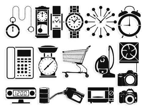  时钟 秒表 计时器 图标3d模型 