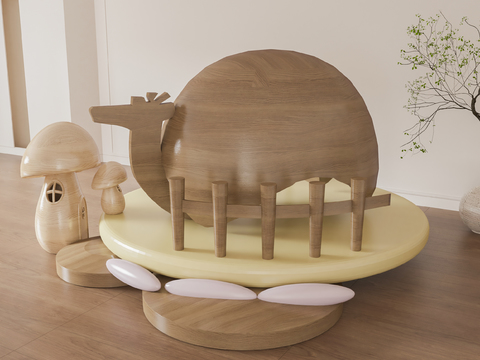  儿童美陈 游乐设施3d模型 