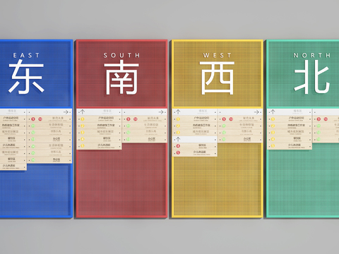  楼层指示牌 导视牌 指引牌3d模型 