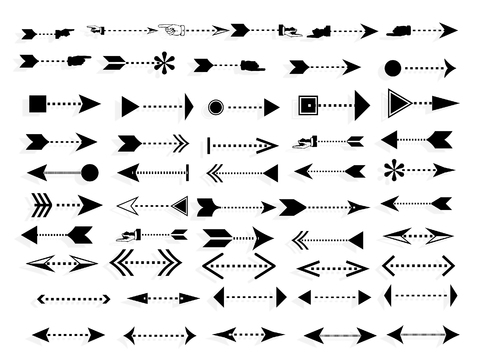  箭头剪影 方向图标 立体箭头3d模型 