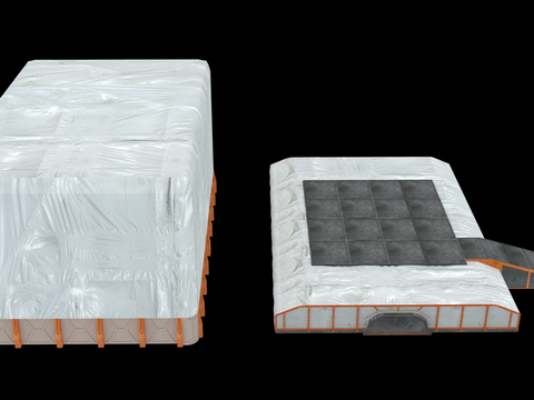  现代未来科幻基地 星际殖民地3d模型 