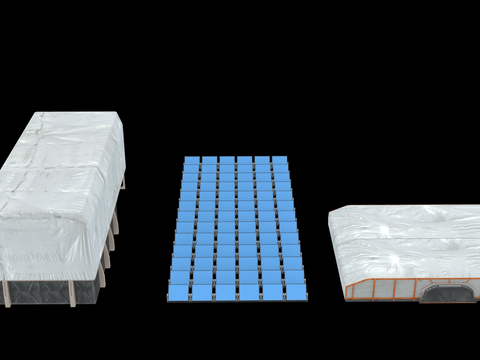  现代未来科幻基地 星际殖民地3d模型 