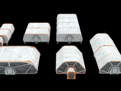  现代未来科幻基地 星际殖民地3d模型 
