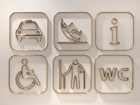  卫生间标识牌 导示牌 指示牌3d模型 