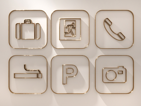  商场标识牌 导示牌 指示牌3d模型 