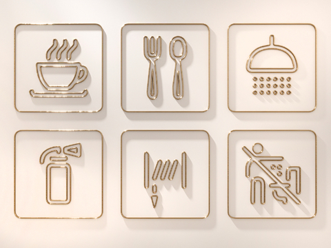  商场标识牌 导示牌 指示牌3d模型 