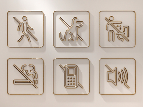  商场标识牌 导示牌 指示牌3d模型 