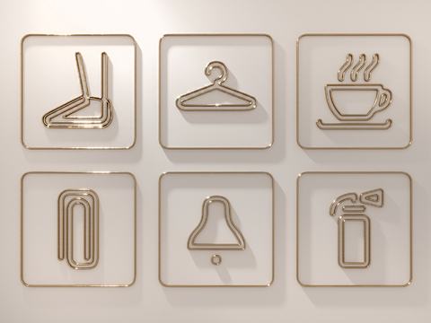  商场标识牌 导示牌 指示牌3d模型 