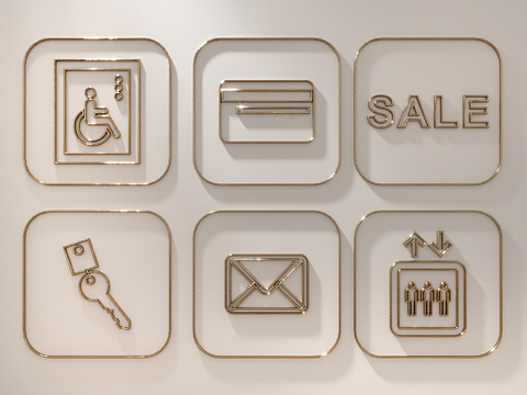  商场标识牌 导示牌 指示牌3d模型 