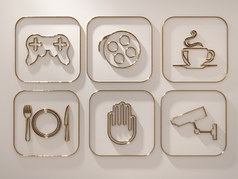  商场标识牌 导示牌 指示牌3d模型 