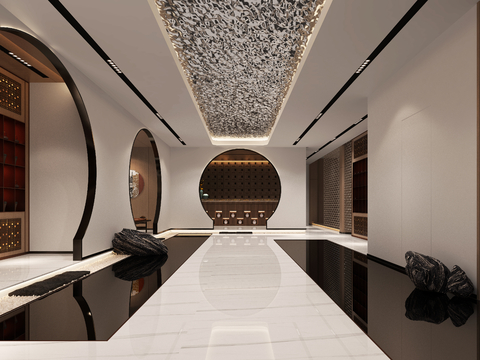  新中式中医馆3d模型 