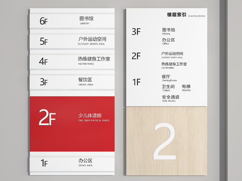  导视牌 指引牌 楼层牌 楼层指示牌3d模型 