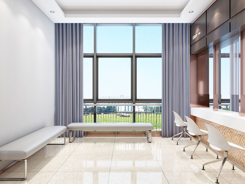  现代医院 体检中心3d模型 