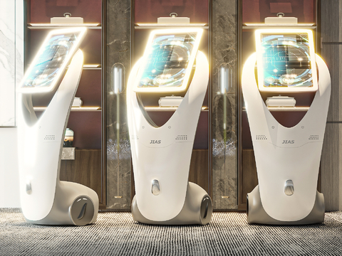  智能机器人 导航机器人3d模型 