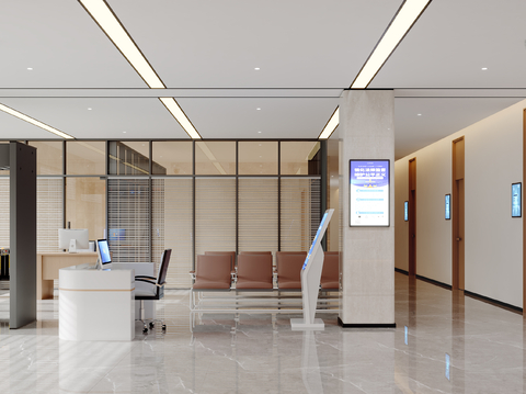  司法机关 营业大厅3d模型 