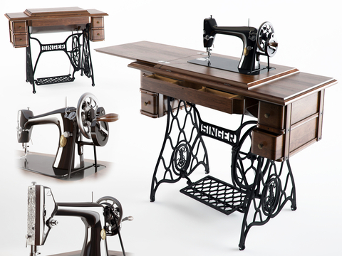  现代缝纫机3d模型 
