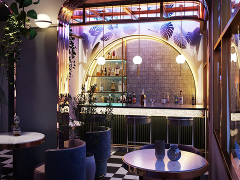  现代酒吧 酒馆 清吧3d模型 