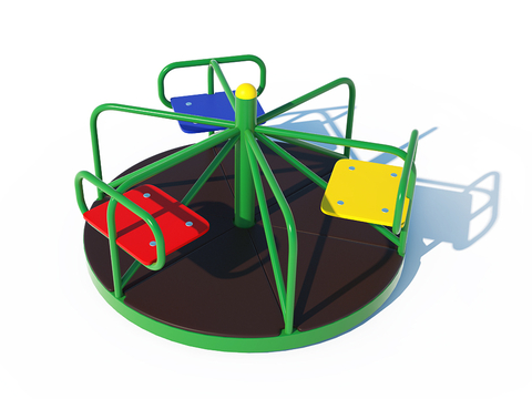  游乐设施 旋转木马 跷跷板3d模型 