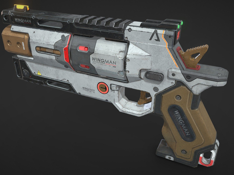  翼手枪3d模型 