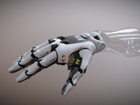  科技感机械臂 机械手3d模型 