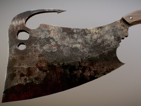  动漫道具 切肉刀 大刀3d模型 