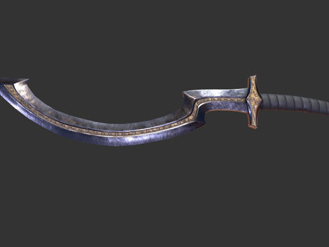  动漫刀具 埃及曲刃3d模型 