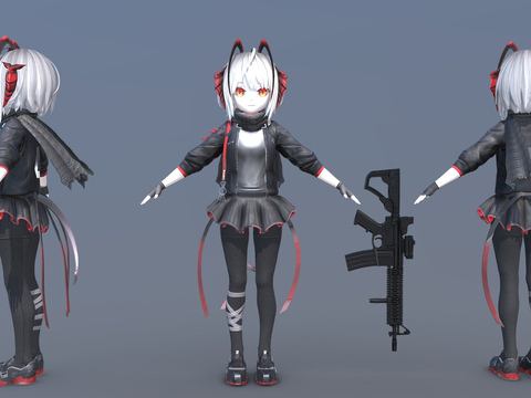  虚拟人物 动漫人物3d模型 