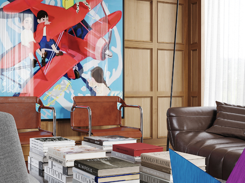  现代书本 书籍 书堆3d模型 