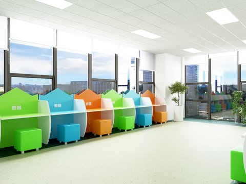  医院儿童雾化室3d模型 