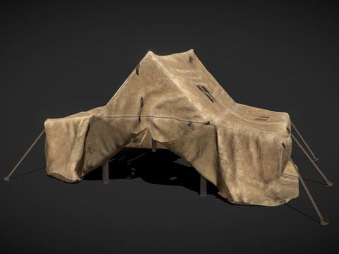  中世纪帐篷3d模型 