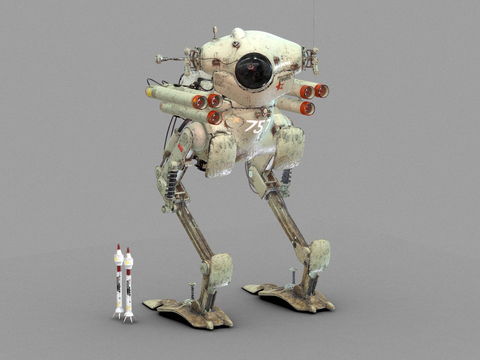  甘斯侦察机器人3d模型 