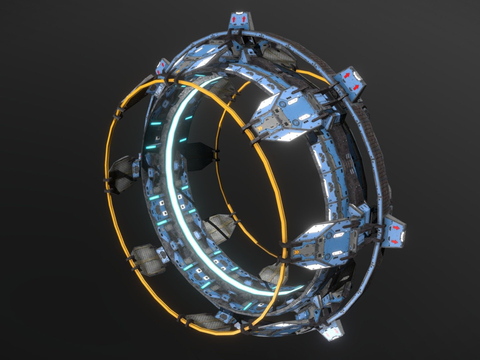  科幻跳跃门3d模型 