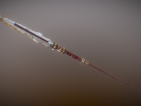  斯巴达长矛 动漫设备3d模型 