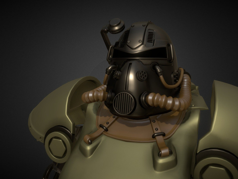  动力装甲 卡通人物3d模型 