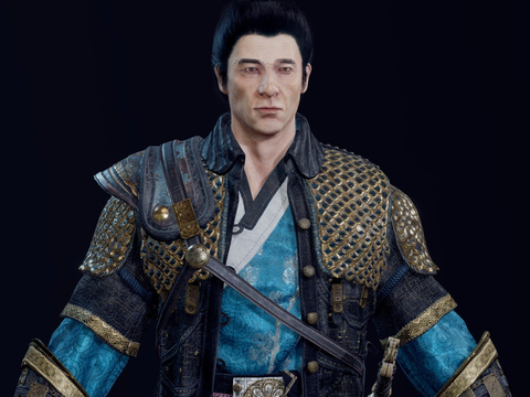  朝鲜统帅 动漫人物3d模型 